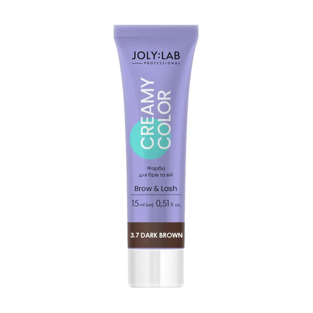 Фарба для брів та вій Joly:Lab Brow &amp; Lash Creamy Color 3.7 Dark Brown, 15 мл
